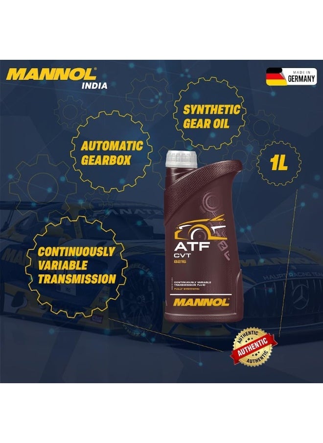 MANNOL MANNOL 8216 - Premium O.E.M. Fully Synthetic ATF Transmission Gearbox Fluid for CVT Fluid JWS 3320 - German Made - 4 Litre  - Image 3