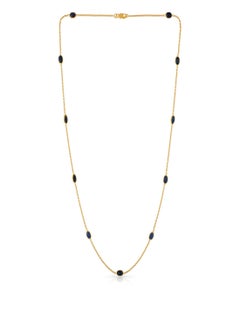 Malabar Gold and Diamonds 22 Carat 916 Purity Yellow Gold Gemstone Necklace PGNGEN006CH1_Y_18 For Women  - Image 1