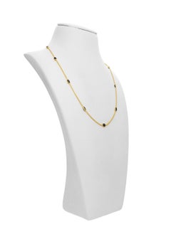 Malabar Gold and Diamonds 22 Carat 916 Purity Yellow Gold Gemstone Necklace PGNGEN006CH1_Y_18 For Women  - Image 3