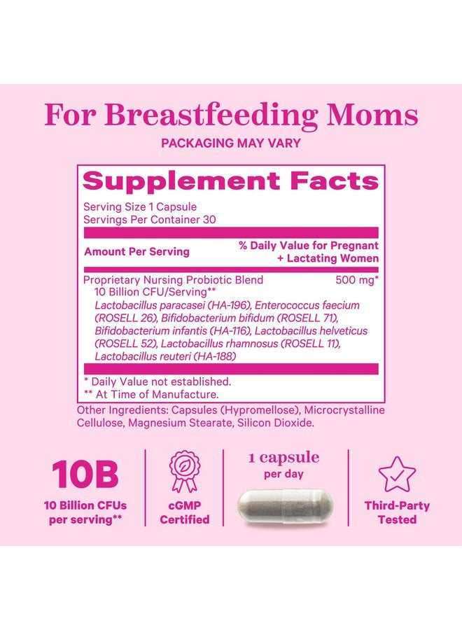 Pink Stork Lactation Probiotic - 10 Billion CFUs Multi Strain Postnatal Probiotics for Breastfeeding Women - Support Breast Milk & Gut Health, Postpartum Essentials, 60 Capsules - Image 5