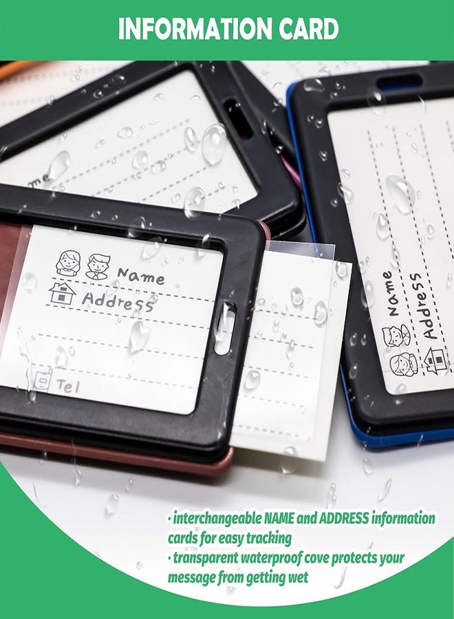 Luggage Tags, 4 Pcs Travel Baggage Bag Tags Suitcase Instrument Tag Suitcase Identifier Labels with Name ID Card Travel Accessories - Image 4