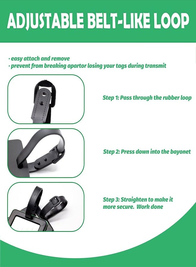 Luggage Tags, 4 Pcs Travel Baggage Bag Tags Suitcase Instrument Tag Suitcase Identifier Labels with Name ID Card Travel Accessories - Image 5