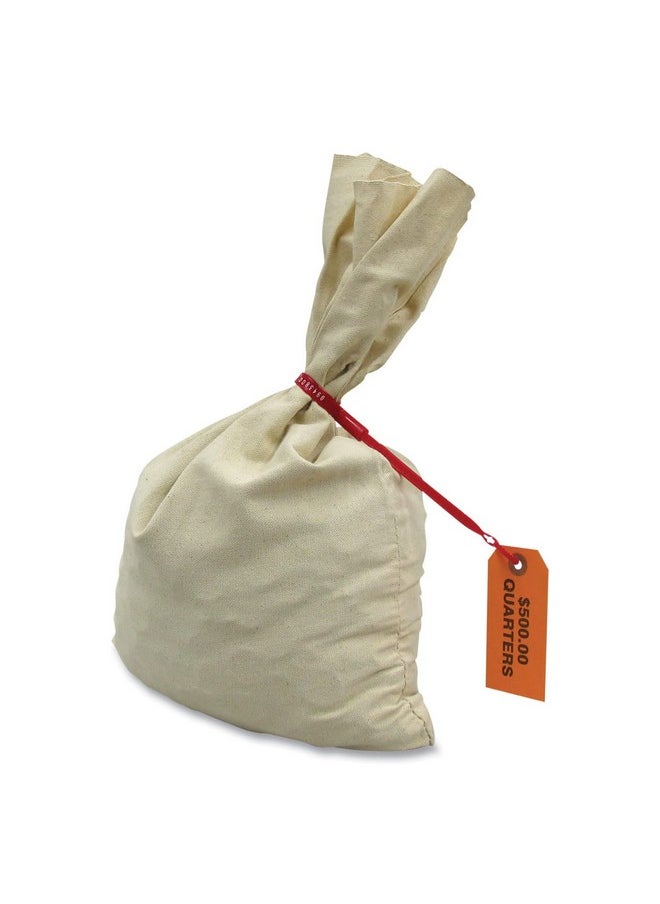 MMF Industries - Heavyweight Cotton Duck Cloth Coin Bag, 10Oz Canvas, 12 X 19, White - Image 1