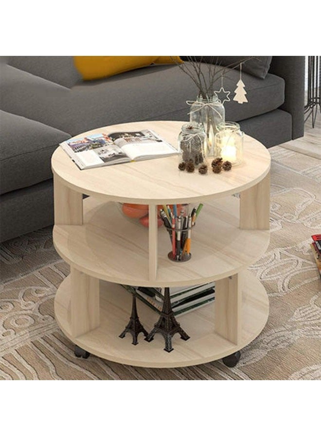 كيكي طاولة قهوة مستديرة بثلاث طبقات بتصميم أنيق لغرفة المعيشة - Image 2