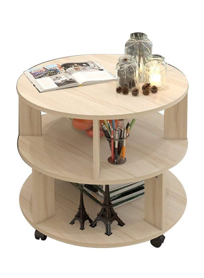 كيكي طاولة قهوة مستديرة بثلاث طبقات بتصميم أنيق لغرفة المعيشة - Image 1