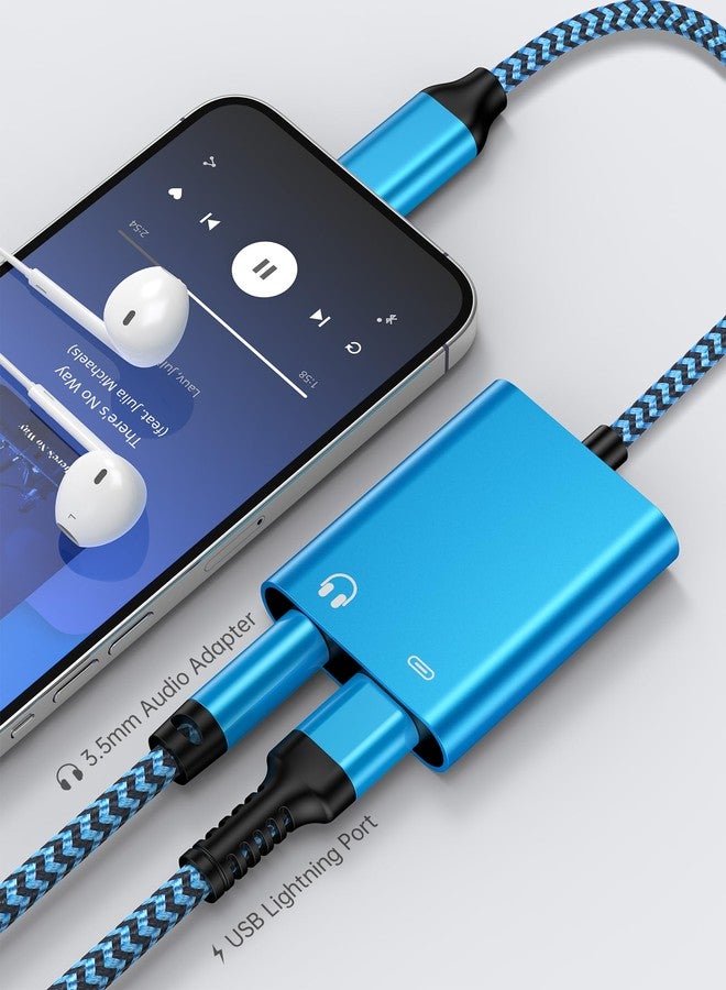 Haoano iPhone Headphone Splitter for Apple 14 Pro Max 13 12 11 Se Xr Xs X 8 Plus, 2 in 1 Dual Lightning to 3.5mm Audio Jack & Charge MFI Certified iPhone Aux Dongle Cable Adapter Support Call/Listen/Charge - Image 2