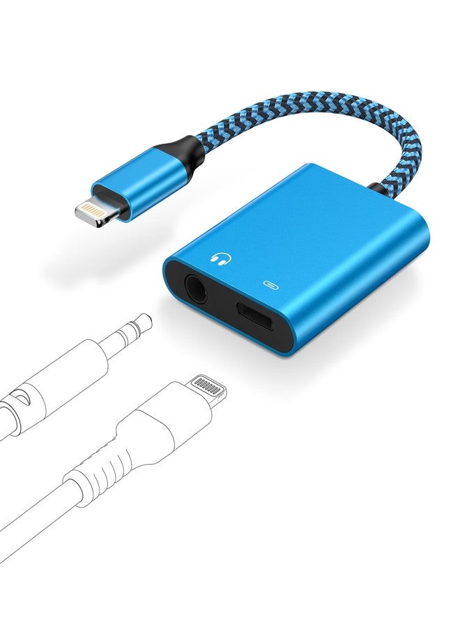 Haoano iPhone Headphone Splitter for Apple 14 Pro Max 13 12 11 Se Xr Xs X 8 Plus, 2 in 1 Dual Lightning to 3.5mm Audio Jack & Charge MFI Certified iPhone Aux Dongle Cable Adapter Support Call/Listen/Charge - Image 1