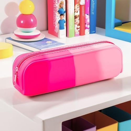 Tinker Squad Silicone Pencil Box Pouch for Girls & Boys | Aesthetic Pouches for Stationery for School | Pencil Case Pouch | Pencil Bag for School | Pen Pencil Pouches for College Girls Boys, Pink - Image 2
