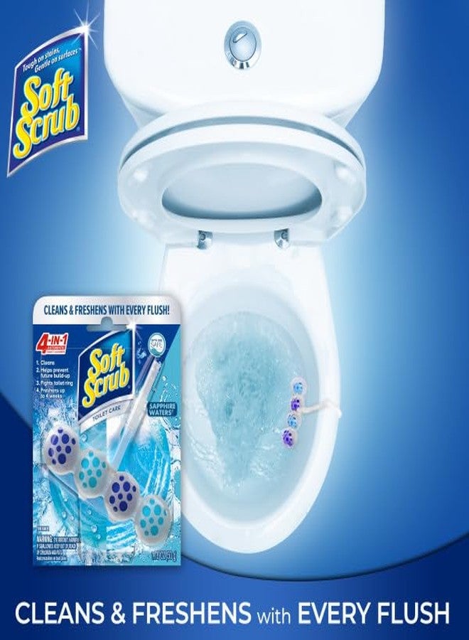 Soft Scrub 4-in-1 Rim Hanger Toilet Bowl Cleaner, Sapphire Waters, 6 Count - Image 2