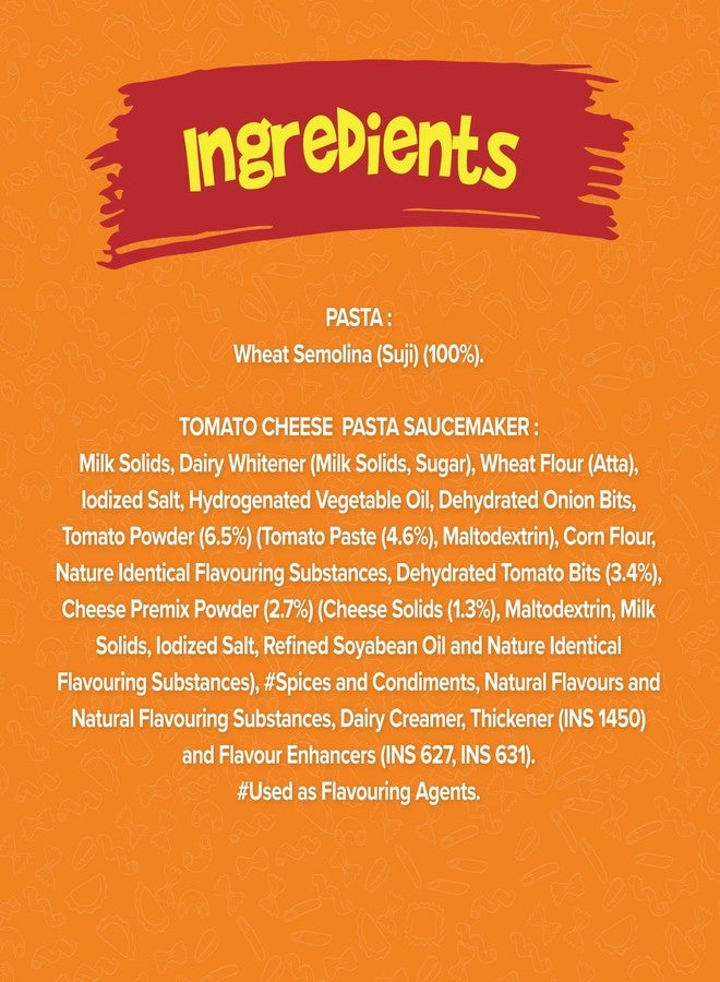 Sunfeast YiPPee! Pasta Treat|Tomato Cheese|Soft & Cheesy Pasta|Instant Pasta Made with Suji/ Rava,Vegetarian,70 gram/74.7 gram(weight may vary) - Image 4