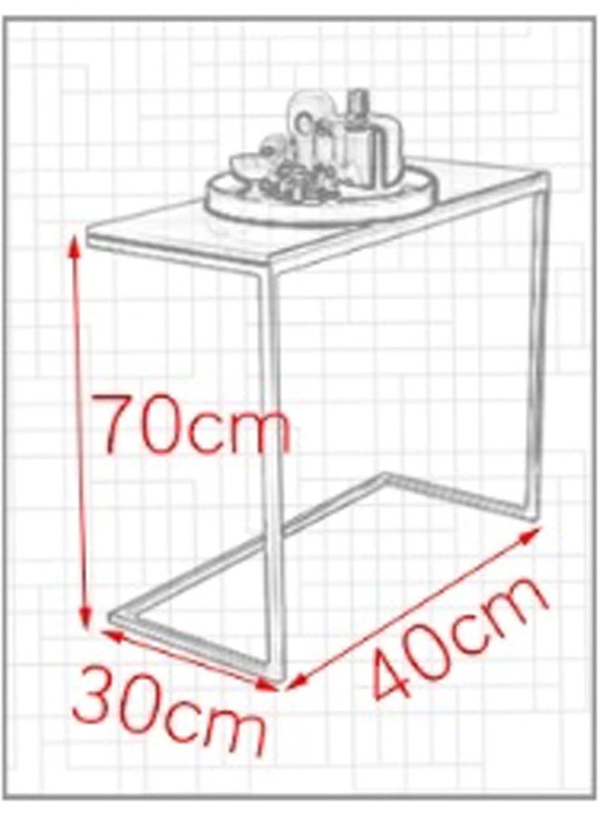 YINZUO Modern Marble Coffee Side Table with Metal Frame and Welding Joint, No Assembly Required, Elegant Tea Table for Living Room and Bedroom - Image 2