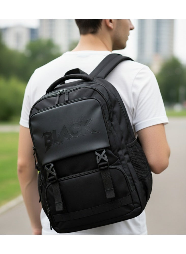 شنطة لاب توب بلاك - لاغراض متعددة( بزنس -سفر- مدرسة)- مقاومة للماء ذات سعة كبيرة - اسود-B88 - Image 3