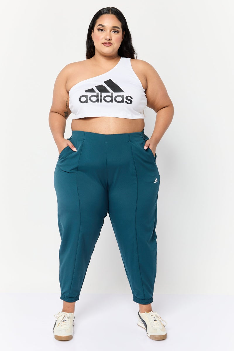 Adidas Women Regular Fit Training Track Pants, Teal Green - Image 4