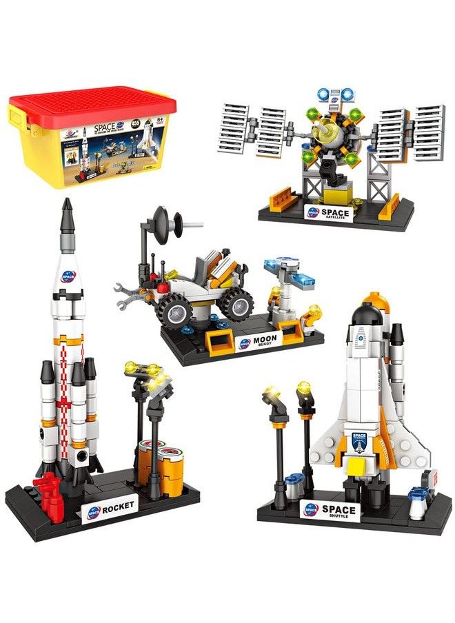 EP EXERCISE N PLAY City Space Exploration Toys Stem Aerospace Building Kit Toy With Rocket Space Shuttle Moon Buggy Satellite Best Gifts For 6 7 8 9 10 11 12 Years Old Kids Boys Girls (455 Pieces)  - Image 2