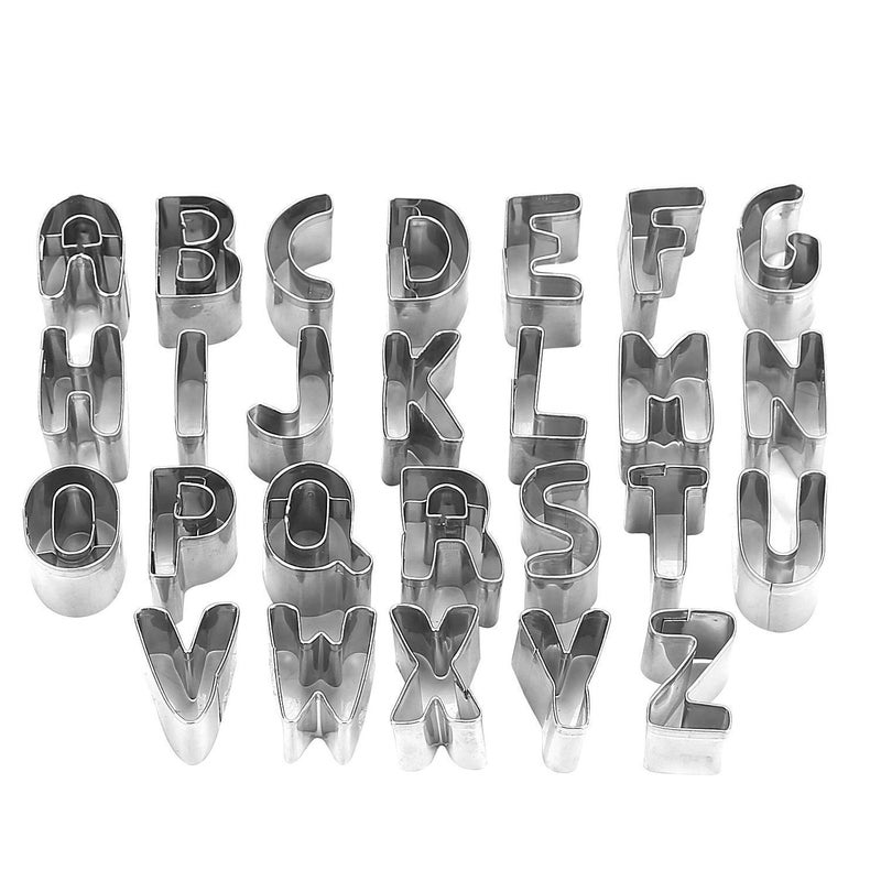 Choco Decor Stainless Steel Alphabet AZ Cookies Cutter - Image 1