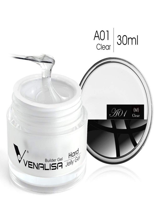 Venalisa Fast Dry LED & UV Extend Sculpture Nail Gel Hard Jelly Builder Gel nail gel Soak off UV Poly Nail Extension Gel (A01-Clear, 30ml (M)) - Image 2