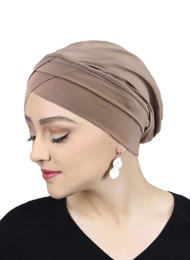 HAWAWA 4 Pieces Turbans for Women, Lightweight Stretchy Head Wraps Chemo Headwear Beanie Cap Sleep Hat for Women Girls - Image 4