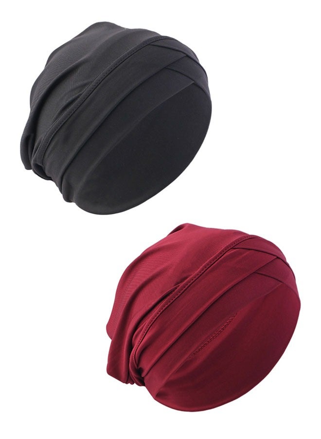 HAWAWA 4 Pieces Turbans for Women, Lightweight Stretchy Head Wraps Chemo Headwear Beanie Cap Sleep Hat for Women Girls - Image 5