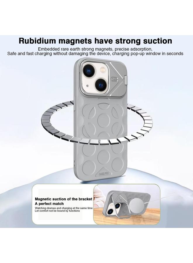 S-TOP Case For iPhone 14 Lens Frame Holder MagSafe PC Hybrid TPU Phone Case - Image 4