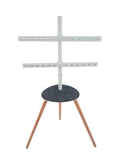 FlashHawk Easel TV Stand with Tripod Base for 45-65 inch Screen up to 40kg Height Adjustable TV Stand Tripod with Tray for Living Room 180°Swivel - White  - Image 2