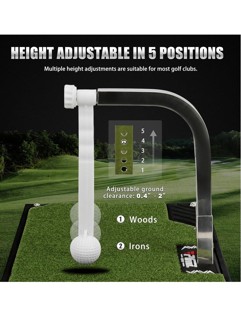 Generic Golf Swing Trainer with 5 Adjustable Height Golf Training Equipment Pure Path Golf Swing Mat Training Aid for Indoor and Outdoor Golf Swing and Shot Trainers - Image 2