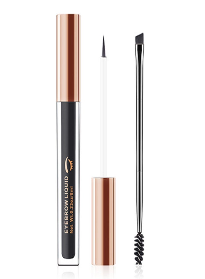 Vibely 8ml Eyebrow Liquid Dyed Eyebrow Paste Three-dimensional Waterproof Water-based Eyebrow Pencil with Double-headed Brush - Image 1