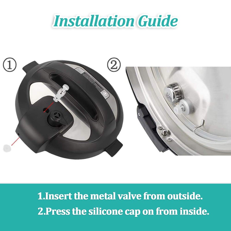 ZYLONE Steam Release Handle, Original Float Valve Replacement Parts with 3 Silicone Caps for Instant Pot Duo/Duo Plus 3, 5, 6 Quart, Duo Mini 3 Qt, Duo50 5 Qt, Duo/Duo plus 60 6 Qt by ZYLONE - Image 4