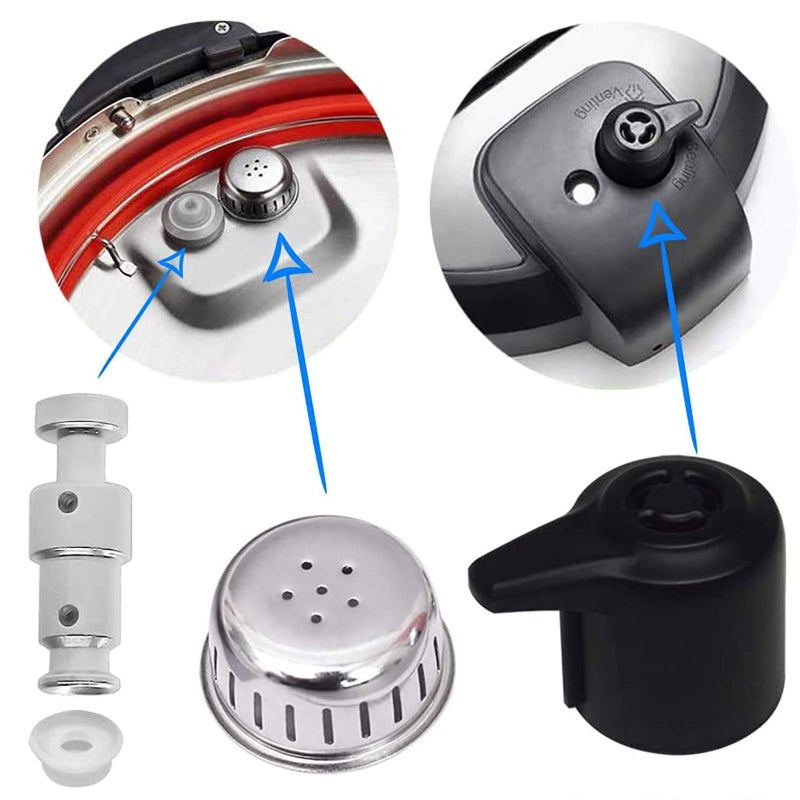 ZYLONE Steam Release Handle, Original Float Valve Replacement Parts with 3 Silicone Caps for Instant Pot Duo/Duo Plus 3, 5, 6 Quart, Duo Mini 3 Qt, Duo50 5 Qt, Duo/Duo plus 60 6 Qt by ZYLONE - Image 2