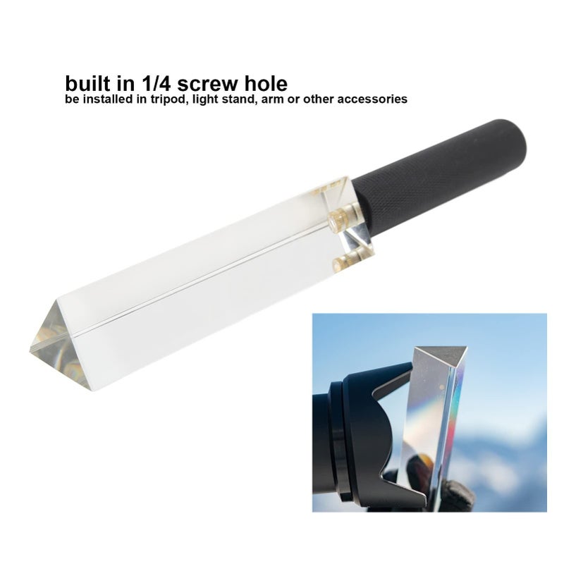 Optical Glass Triangular Prism 1 4 Inch Physics Teaching Prop for Photo Effects - Image 5