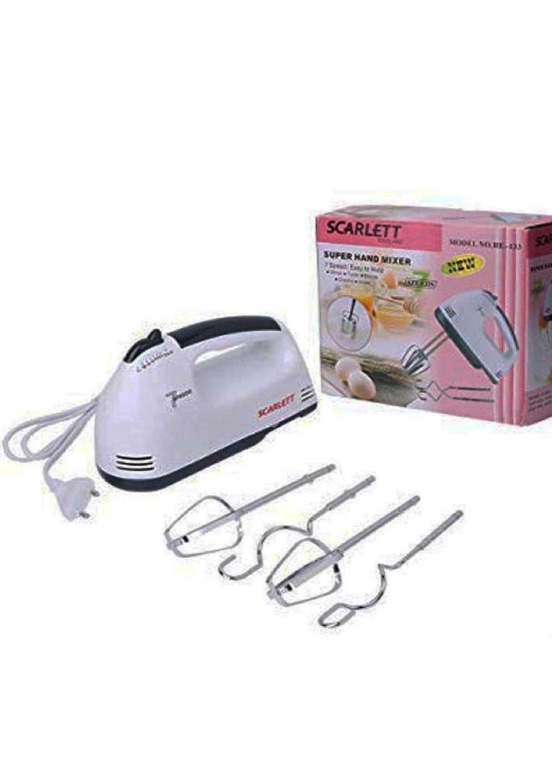 Scarlett - Food Grinder 7 Speed Stainless Steel Whisk Automatic Electric Egg Beater - Image 1