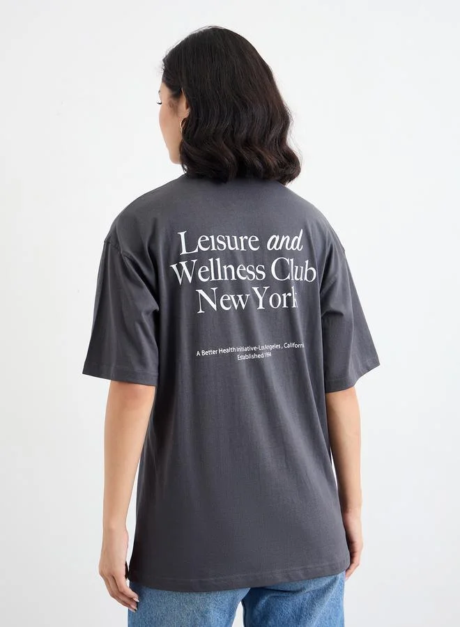Styli Styli Slogan Print Oversized T-Shirt