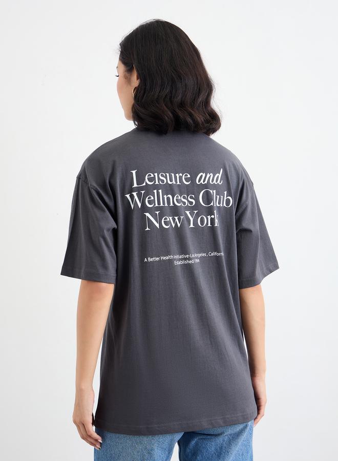 Styli Slogan Print Oversized T-Shirt - Image 4