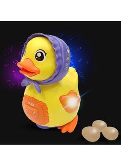 Generic Moving Duck Toy for Kids Laying Eggs, Musical Sound with Colorful Lights for Kids  - Image 3