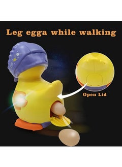 Generic Moving Duck Toy for Kids Laying Eggs, Musical Sound with Colorful Lights for Kids  - Image 5