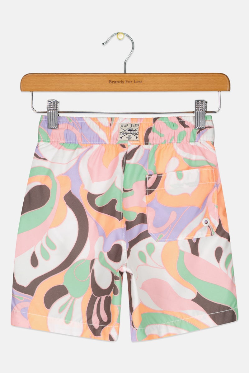 GAP Kids Boy Allover Print Drawsting Basic Shorts, Multicolor - Image 2