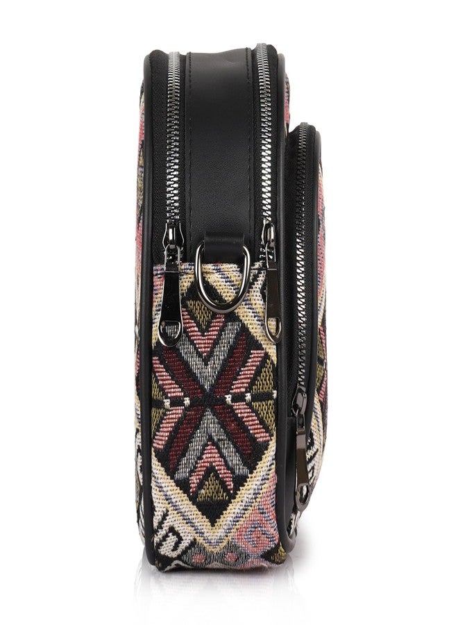 CULT FACTORY Stylish Printed Sling Bag for College Girls with 3 Compartments Mobile Sling Bag for Women Latest (Multicolor) - Image 5