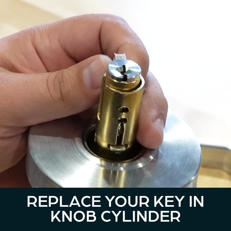 Summit Doorware Key in Knob Cylinder | Schlage SC1 Compatible | Satin Chrome Finish | Replaces Cylinder Locks | Includes 2 Keys | Fits Grade 1 & 2 Locksets - Arrow, Schlage, & More - Image 3