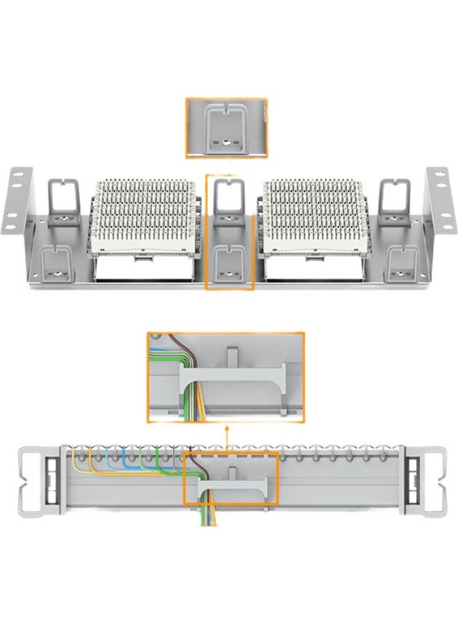 Sk-Link Vdf Telephone Switchboard, 100 Pairs 100 Circuits Voice Communication Collocation Rack, 19-Inch Rack-Mounted, Including Collocation Rack Sk-Vdf100 - Image 2