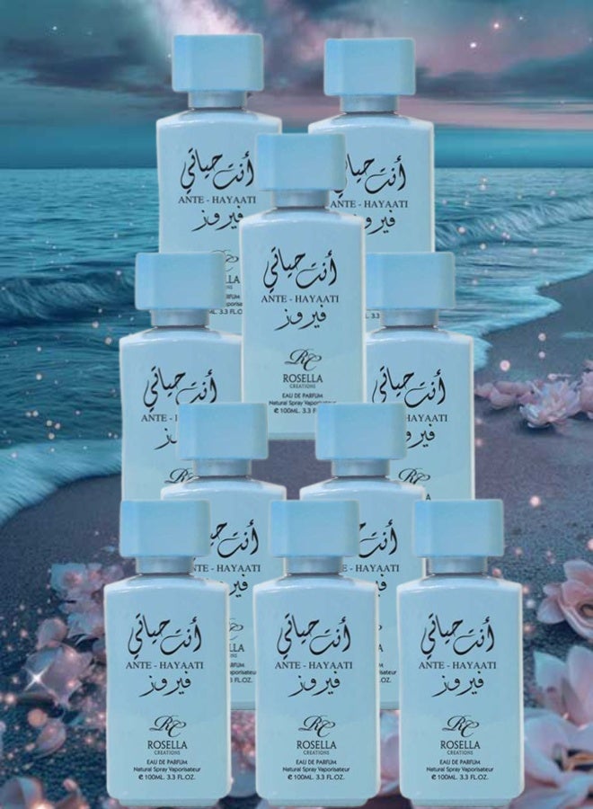 Rosella 10 Pieces Ante Hayaati Fairfz Perfume 100ML - Image 1