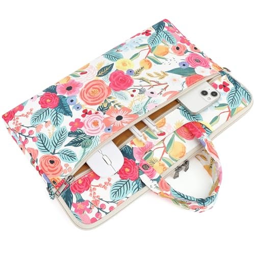 DACHEE Laptop Shoulder Bag for 15 Inch/15.6 Inch Macbook Pro (Garden Rose Shoulder, 15 inch/15.6 inch) - Image 5