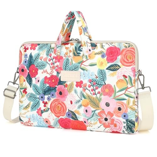 DACHEE Laptop Shoulder Bag for 15 Inch/15.6 Inch Macbook Pro (Garden Rose Shoulder, 15 inch/15.6 inch) - Image 1
