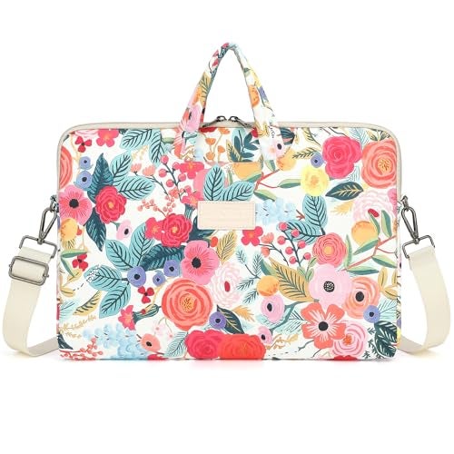 DACHEE Laptop Shoulder Bag for 15 Inch/15.6 Inch Macbook Pro (Garden Rose Shoulder, 15 inch/15.6 inch) - Image 2