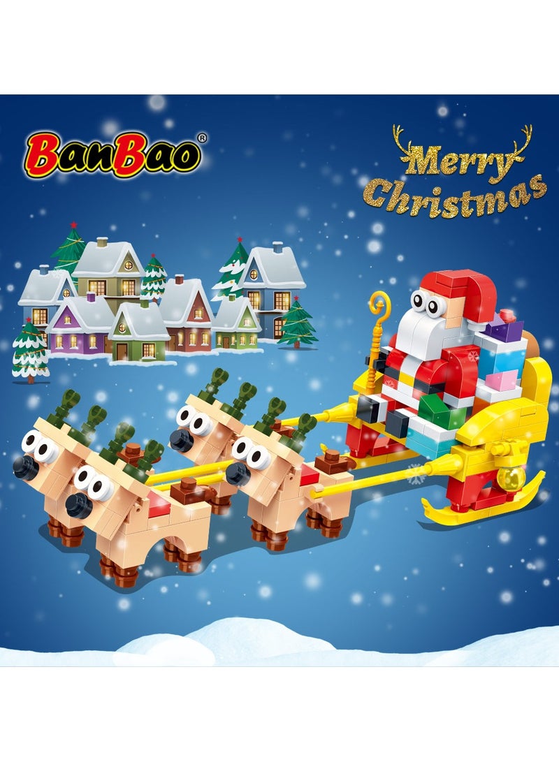 BanBao مجموعة بناء عيد الميلاد من بانباو 258 قطعة | مجموعة ألعاب تعليمية | مجموعة كتل البناء لتطوير عقل الطفل - Image 5