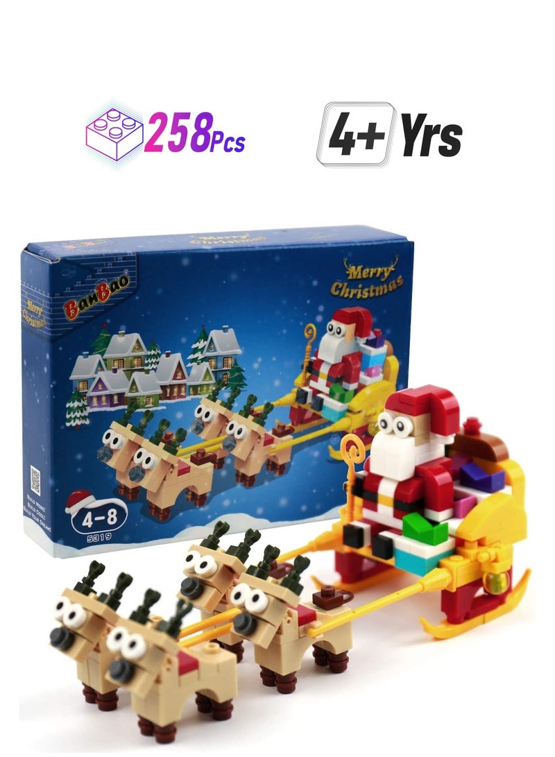 BanBao مجموعة بناء عيد الميلاد من بانباو 258 قطعة | مجموعة ألعاب تعليمية | مجموعة كتل البناء لتطوير عقل الطفل - Image 1