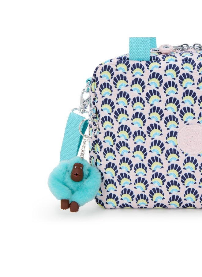 kipling Miyo Kids Insulated Medium Lunch bag with Trolley Sleeve, 8L, 0.26 kg  - Geo Shell (Print)  - Image 2