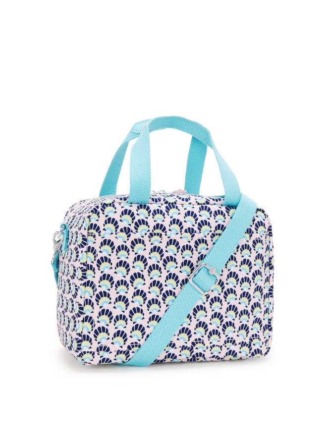 kipling Miyo Kids Insulated Medium Lunch bag with Trolley Sleeve, 8L, 0.26 kg  - Geo Shell (Print)  - Image 5