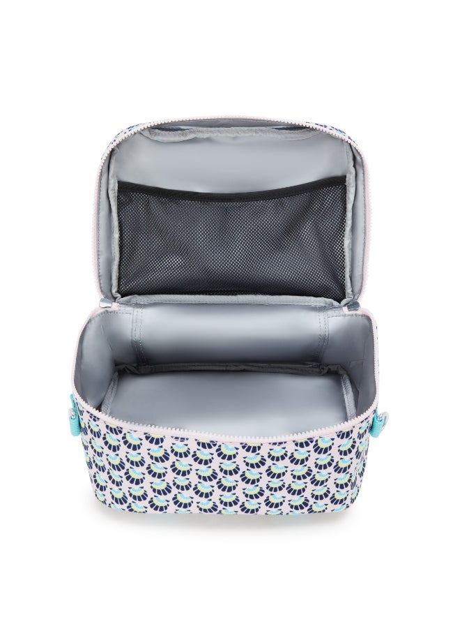 kipling Miyo Kids Insulated Medium Lunch bag with Trolley Sleeve, 8L, 0.26 kg  - Geo Shell (Print)  - Image 3