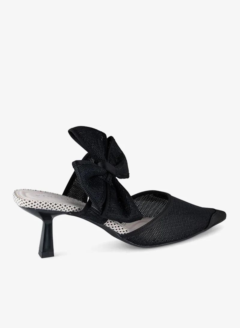 Women Pointed Toe One Strap Mid Heel Sandals