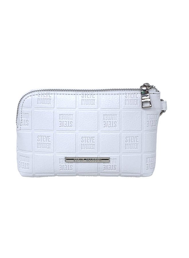 STEVE MADDEN Btrell Clutch Wristlet (One Size White Logo Checker)  - Image 2