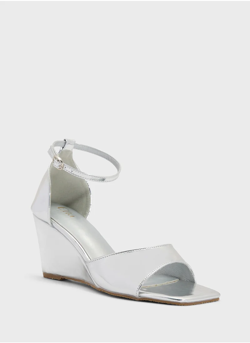 ايلا Mirror Counter Strap Wedge Sandal